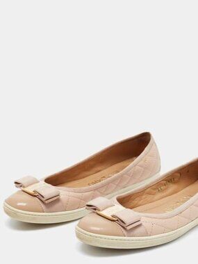 Salvatore Ferragamo Quilted Bow Sneaker Flats Size 5